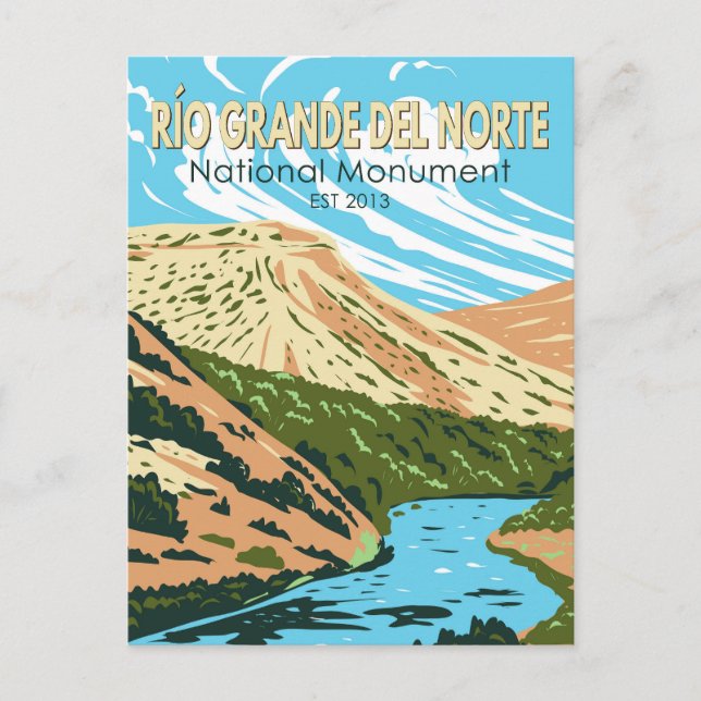 Río Grande del Norte National Monument New Mexico Vykort (Framsida)