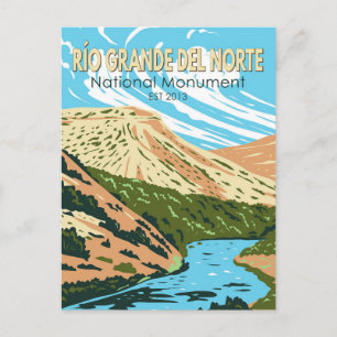 Río Grande del Norte nationalmonument New mexico Vykort