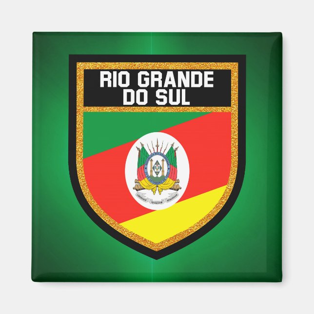 Rio Grande do Sul Flagga Magnet (Framsidan)