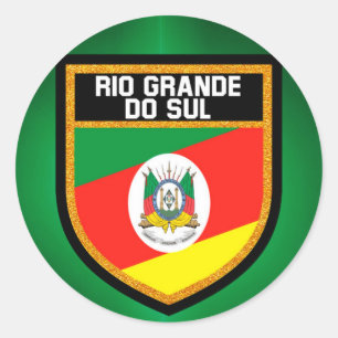 Rio Grande do Sul Flagga Runt Klistermärke