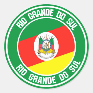 Rio Grande do Sul Round Emblem Runt Klistermärke