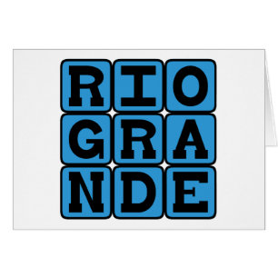 Rio Grande, flod i Texas Hälsningskort
