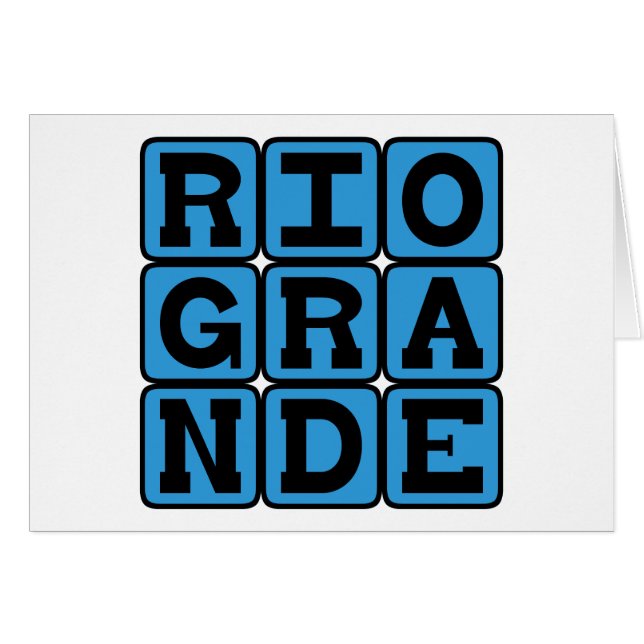 Rio Grande, flod i Texas Hälsningskort (Framsidan Horizontal)