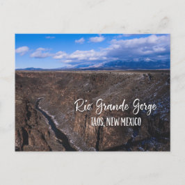 Rio Grande Gorge nära Taos, New mexico Vykort