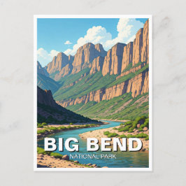 Rio Grande i Big Bend National Park Travel Vykort
