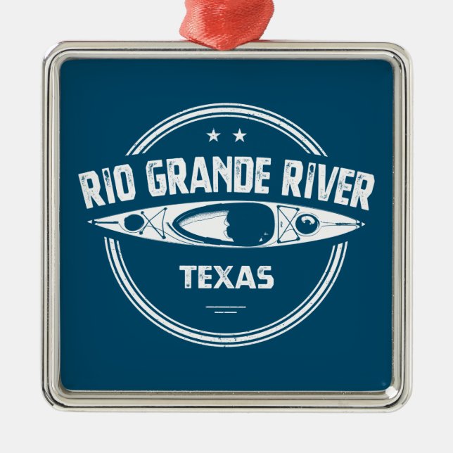 Rio Grande River, Texas Julgransprydnad Metall (Framsidan)
