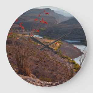 Rio Grande som rinner genom Chihuahuan öknen Stor Klocka