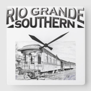 Rio Grande tar tid på den sydliga logotypen Fyrkantig Klocka