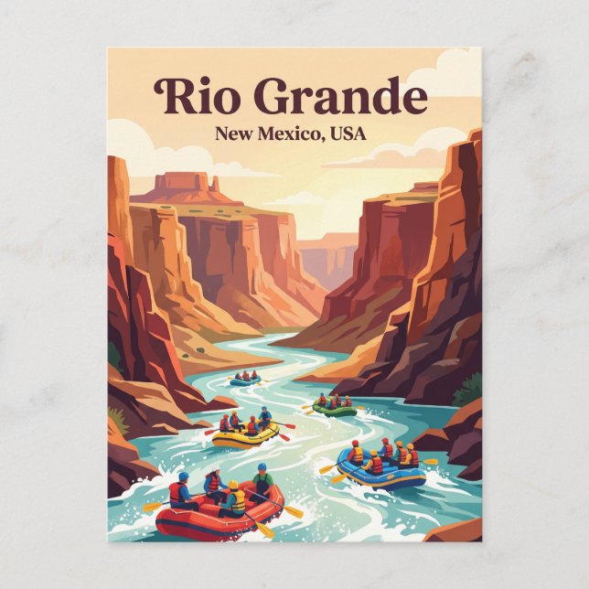 Rio Grande, USA, forsränning Vykort (Framsida)