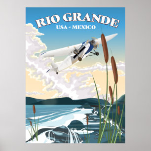 Rio Grande USA Mexiko resaffisch Poster