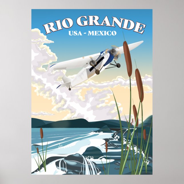 Rio Grande USA Mexiko reseaffisch Poster (Framsidan)