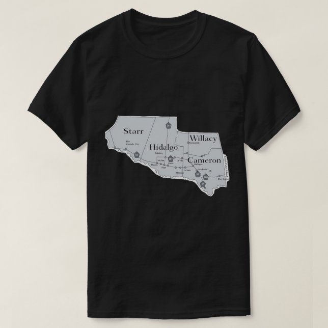 Rio Grande Valley Counties T Shirt (Design framsida)