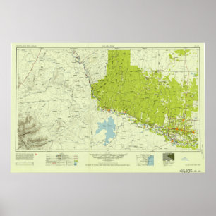 Rio Grande Valley Topo Karta Poster