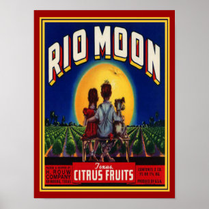 "Rio Måne" 1940's Citrus Fruit Ad-12x16 Poster