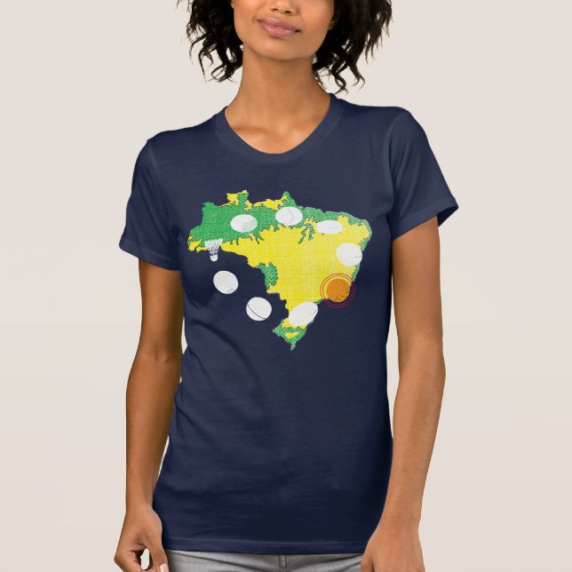 Rio OS 2016 Brasil T Shirt (Framsida)