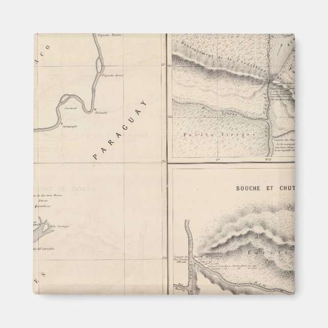 Rio Paraguay-chutes, Rio Parana i Iguazu Magnet (Framsidan)