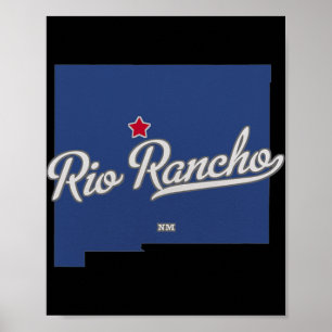 Rio Rancho New Mexico Nm Karta Poster