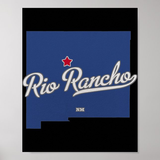 Rio Rancho New Mexico Nm Karta  Poster (Framsidan)