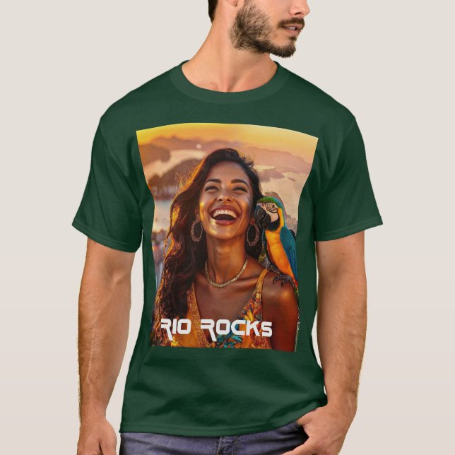 RIO ROCKS - BRASILIEN T SHIRT (Framsida)