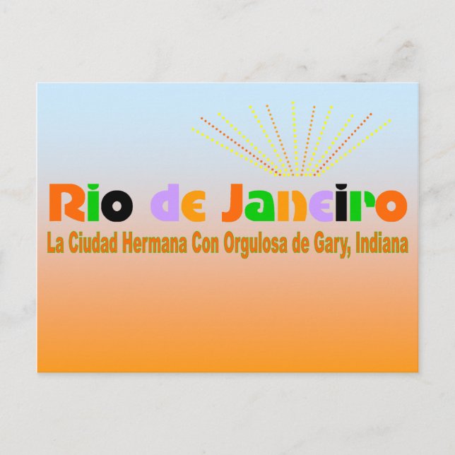 Rio vykortblå himmel vykort (Framsida)