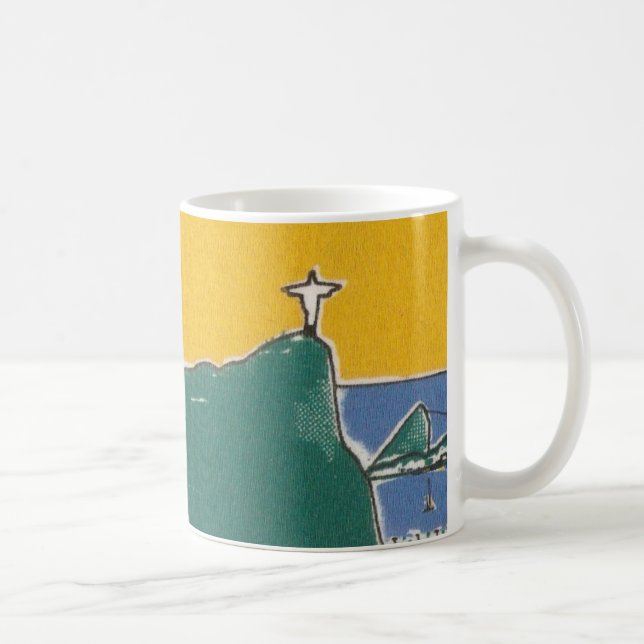RiodeJaneiro RJ Brasiliens grönt och gult Kaffemugg (Höger)