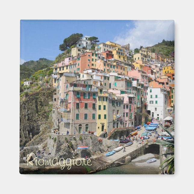 Riomaggiore byområde i Cinque Terre, Italien Magnet (Framsidan)