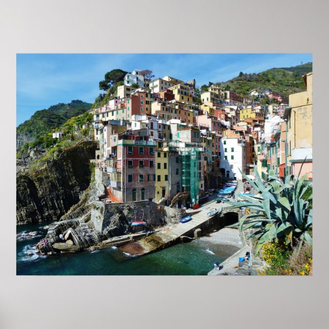 Riomaggiore, Cinque Terre, Italien Poster (Framsidan)