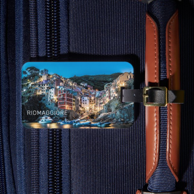 Riomaggiore Cinque Terre La Spezia Italien Panoram Bagagebricka (Framsida Insitu 4)