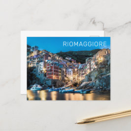 Riomaggiore Cinque Terre La Spezia Italien Panoram Helg Vykort