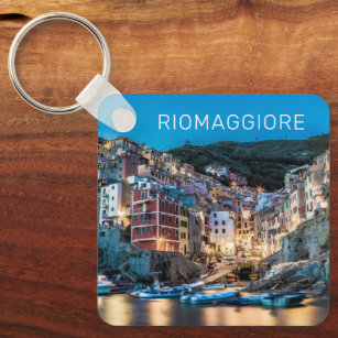 Riomaggiore Cinque Terre La Spezia Italien Panoram Nyckelring
