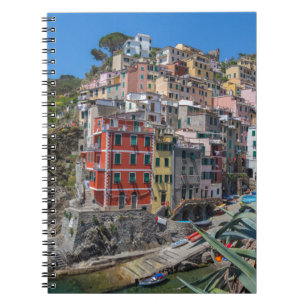 Riomaggiore Cinque Terre Liguria Italien Anteckningsbok Med Spiral