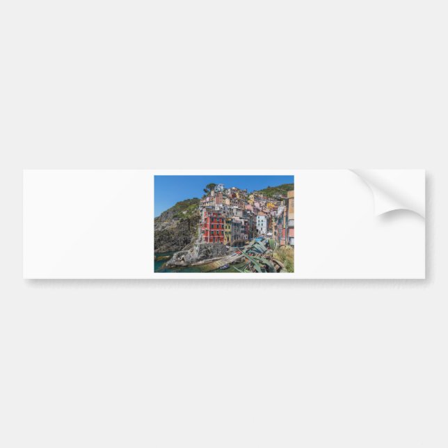 Riomaggiore Cinque Terre Liguria Italien Bildekal (Framsidan)