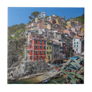 Riomaggiore Cinque Terre Liguria Italien Kakelplatta