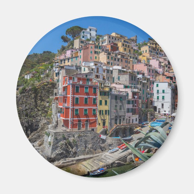 Riomaggiore Cinque Terre Liguria Italien Magnet (Framsidan)
