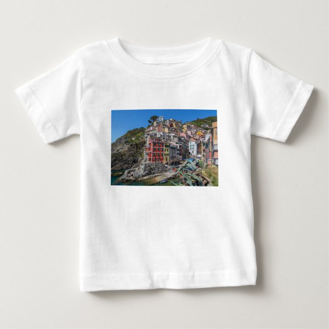 Riomaggiore Cinque Terre Liguria Italien Tee Shirt (Framsida)