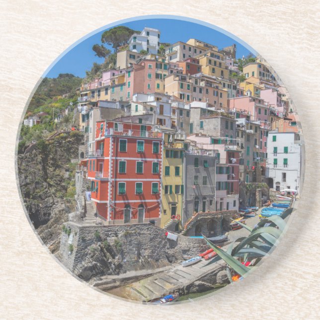 Riomaggiore Cinque Terre Liguria Italien Underlägg (Framsidan)
