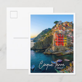 Riomaggiore den första staden Cinque Terre Vykort