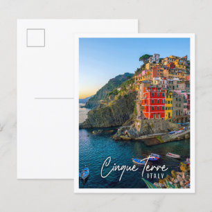 Riomaggiore den första staden Cinque Terre Vykort