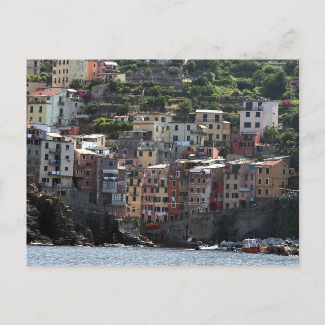 Riomaggiore-hamn Vykort (Framsida)