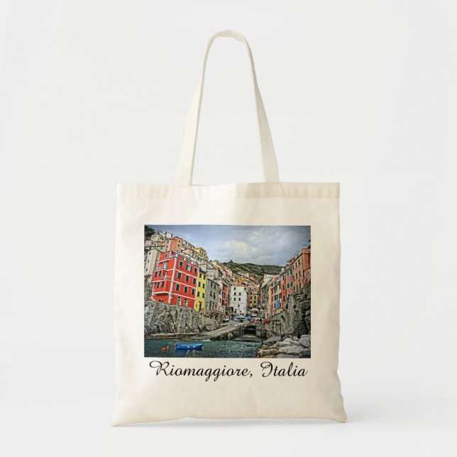 Riomaggiore, Italia Tote Bag Tygkasse (Framsidan)