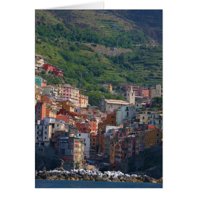 Riomaggiore italia view hälsningskort (Framsidan)