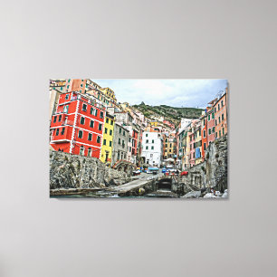 Riomaggiore, Italien Canvastryck