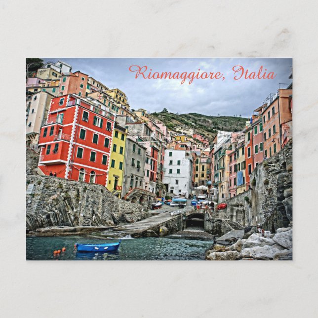 Riomaggiore italien - den Cinque Terre vykortet Vykort (Framsida)