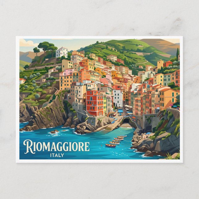 Riomaggiore Italien Vykort (Framsida)