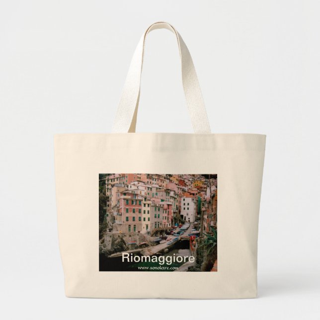 Riomaggiore Panorama Bag Jumbo Tygkasse (Framsidan)