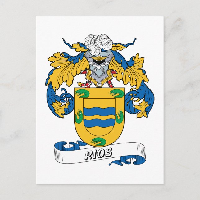 Rios Family Crest Vykort (Framsida)