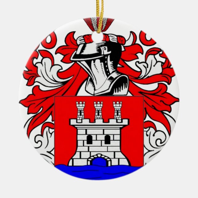 Rios vapensköld julgransprydnad keramik (Framsidan)