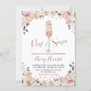 Riose Guld Dusty Rosa ros Soiree Möhippa Inbjudningar