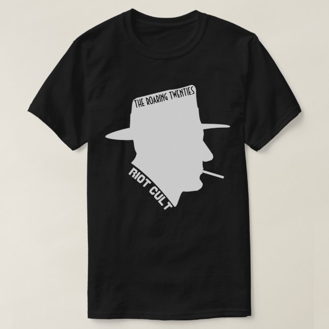 Riot Cult, de rinnande tjuren Fedora Hat Man T Shirt (Design framsida)