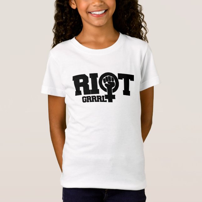 RIOT GRRL feminist Tee Shirt (Framsida)